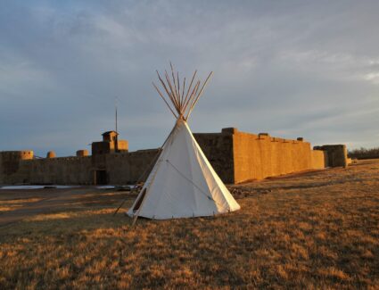 Bent's Old Fort with tipi